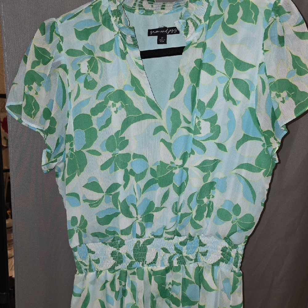 Green Floral Dress
